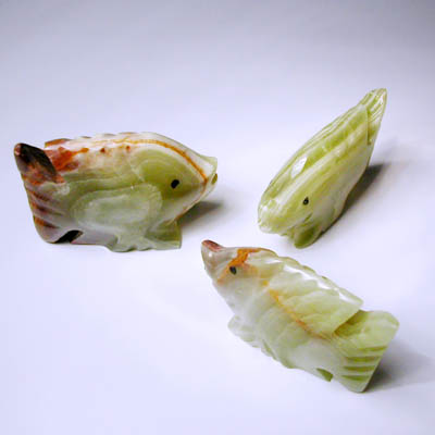 Pesce in onice verde 5 cm