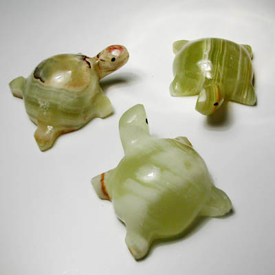 Tartaruga in onice verde 5 cm