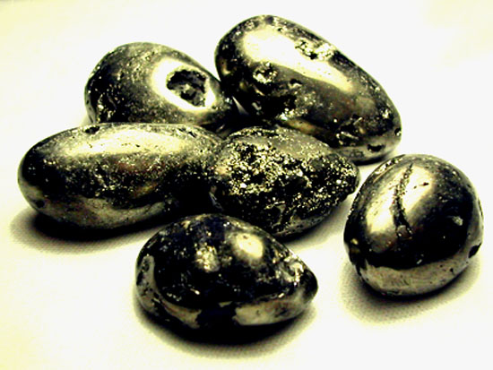 Pyrite with crystals tumbled