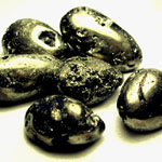 Pyrite with crystals tumbled