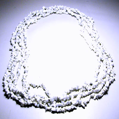 Howlite Chip Necklace 90 cm
