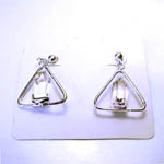 Triangle Rock Crystal Tip Earrings - 136