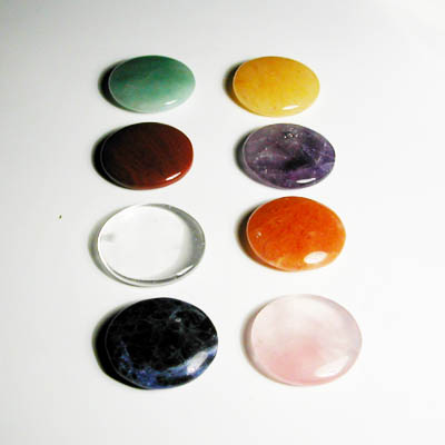 Chakra Disk Stones 8 pieces 3 cm