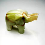 Elefante in onice verde 5 cm