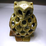 Pierced Soap Stone Owl 7,5 cm