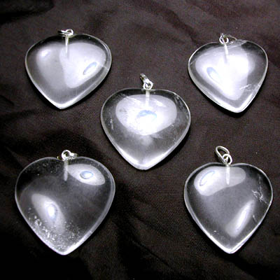 Rock crystal Heart Pendant