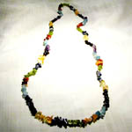 Mixed Stone Chip Necklace 90 cm (Seven Chakras)