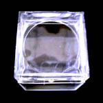 Scatoletta plastica con lente 2,6 cm