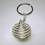 Keychain with Silver Plated Coil