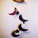 Violet Moon and Star Agate Windchime