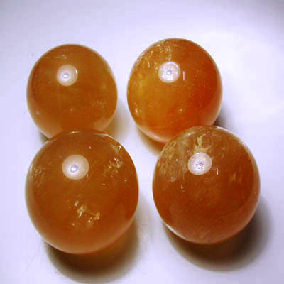 Amber Calcite Sphere 4 cm